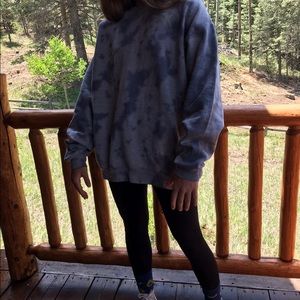 Tie dye sweatshirt-premium patched hoodie